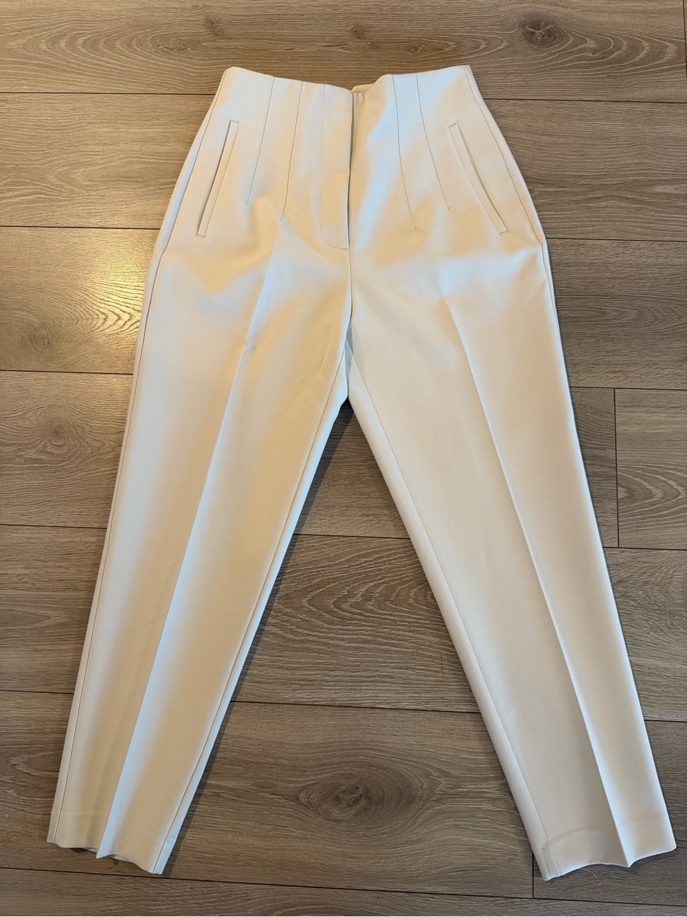 Zara cream high-waisted pants